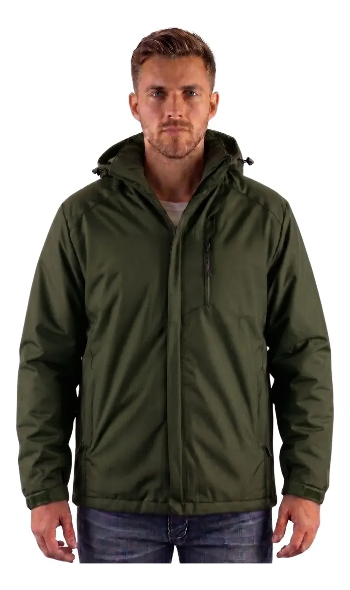 CHAQUETA HOMBRE PREMIUM EXCELENTE CALIDAD PARKA FORRO PIEL H302 - 1