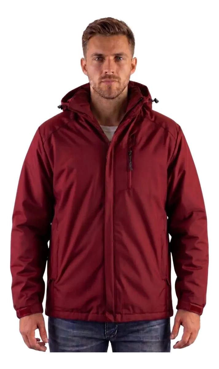 CHAQUETA HOMBRE PREMIUM EXCELENTE CALIDAD PARKA FORRO PIEL H302 - 1