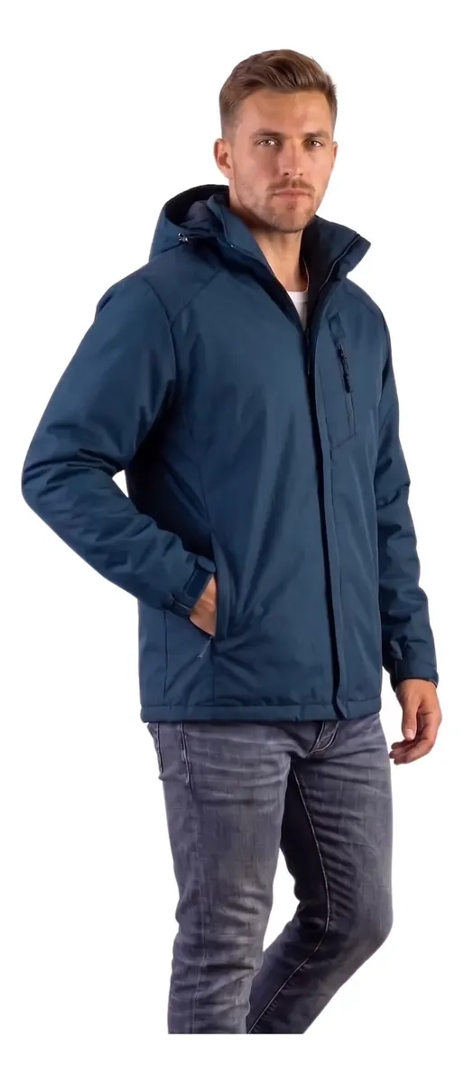 CHAQUETA HOMBRE PREMIUM EXCELENTE CALIDAD PARKA FORRO PIEL H302 - 2