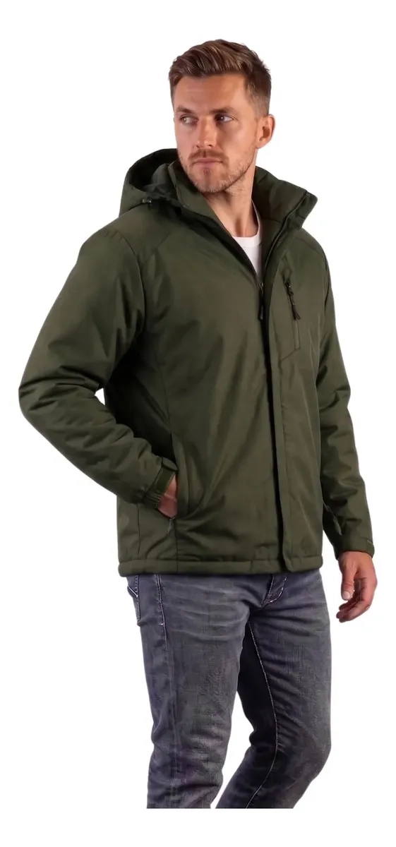 CHAQUETA HOMBRE PREMIUM EXCELENTE CALIDAD PARKA FORRO PIEL H302 - 2