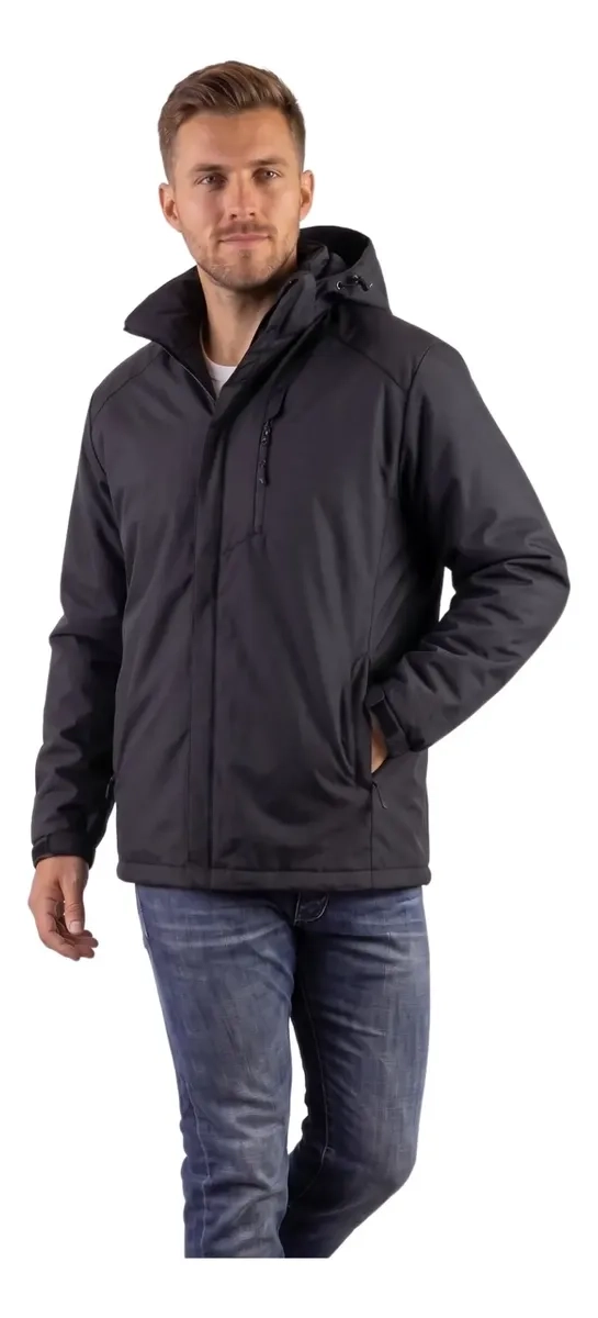 CHAQUETA HOMBRE PREMIUM EXCELENTE CALIDAD PARKA FORRO PIEL H302 - 3