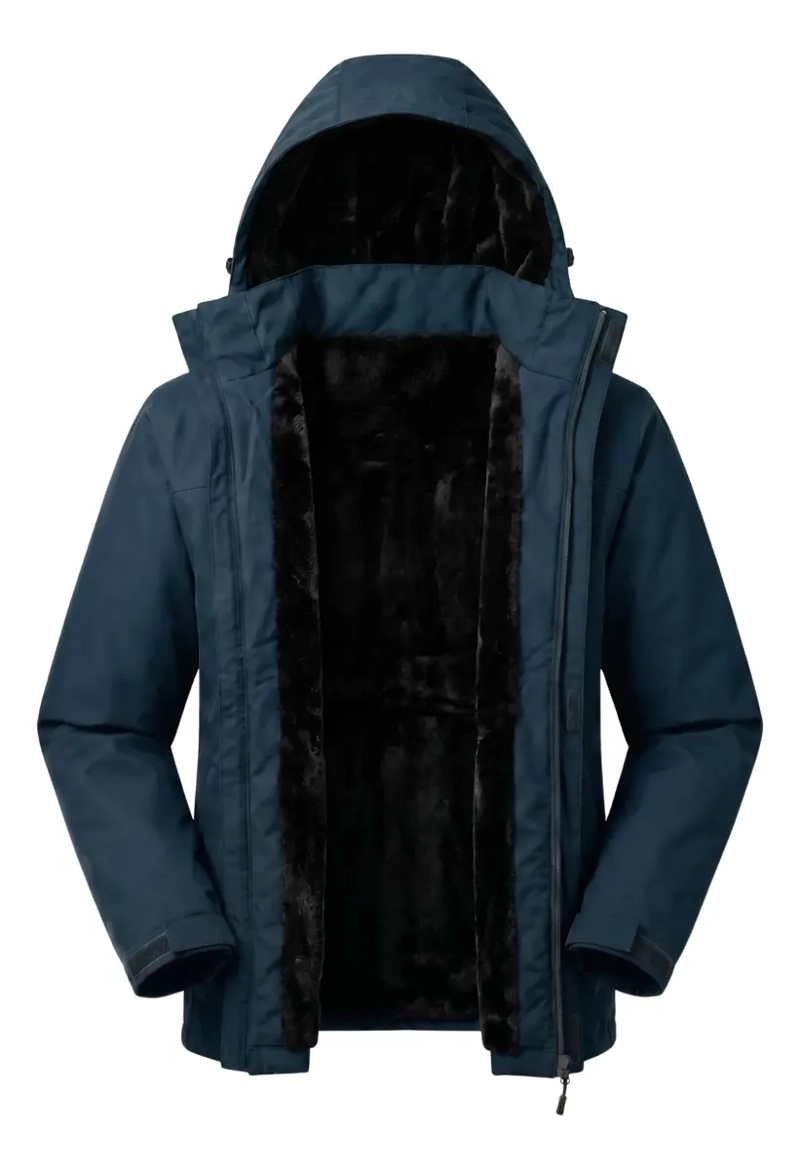 CHAQUETA HOMBRE PREMIUM EXCELENTE CALIDAD PARKA FORRO PIEL H302 - 5