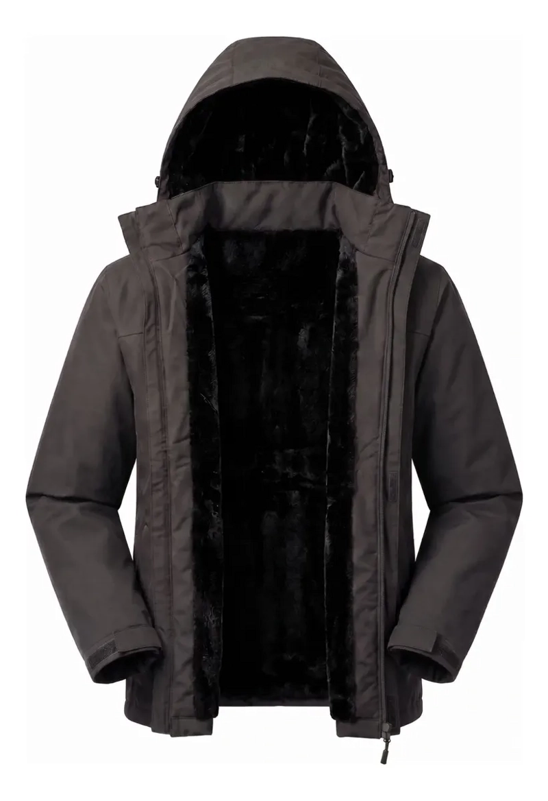CHAQUETA HOMBRE PREMIUM EXCELENTE CALIDAD PARKA FORRO PIEL H302 - 5