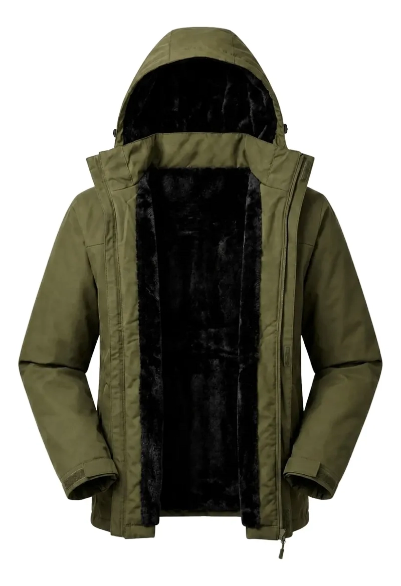 CHAQUETA HOMBRE PREMIUM EXCELENTE CALIDAD PARKA FORRO PIEL H302 - 5