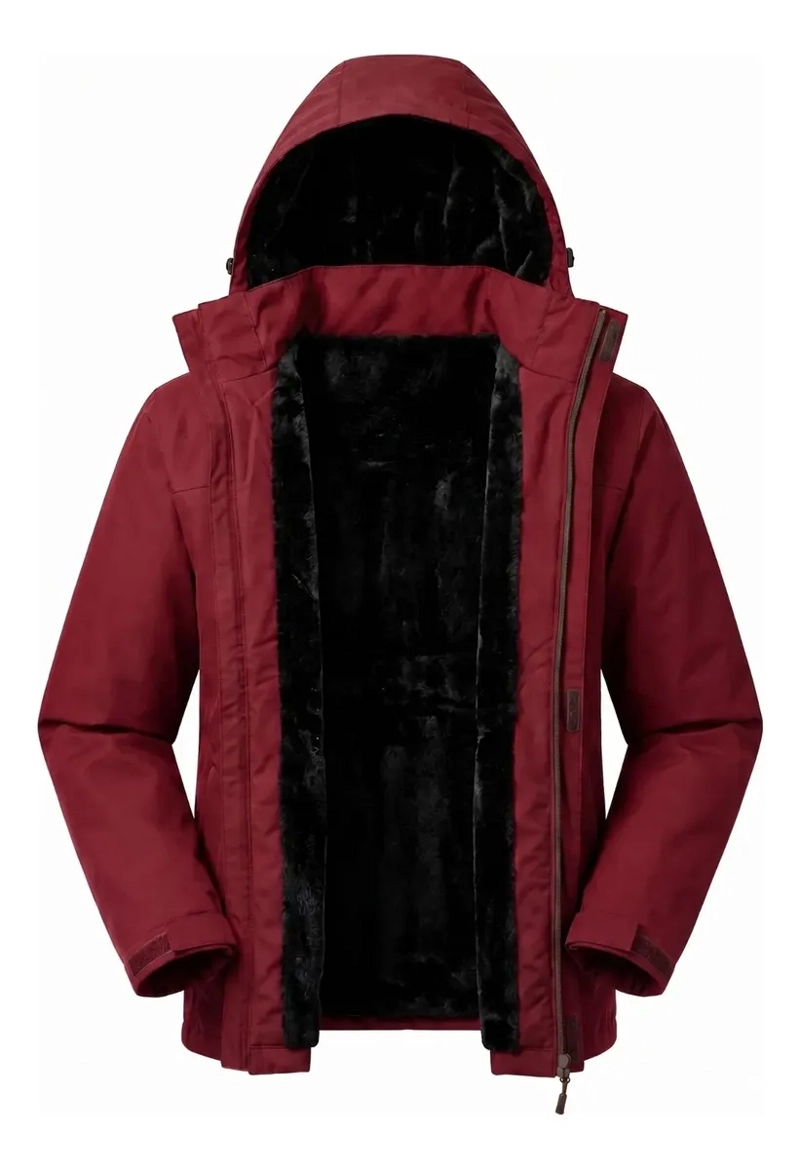 CHAQUETA HOMBRE PREMIUM EXCELENTE CALIDAD PARKA FORRO PIEL H302 - 5