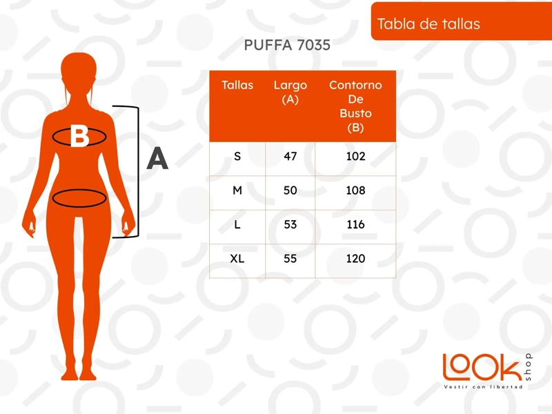 PARKA PUFFA MUJER PREMIUM EXCELENTE CALIDAD CHAQUETA 7035 - 6