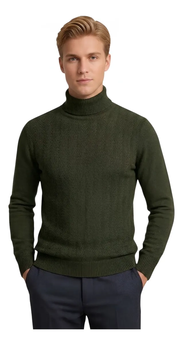SWEATER TEJIDO HOMBRE CUELLO SUBIDO BEATLE 108 - 1