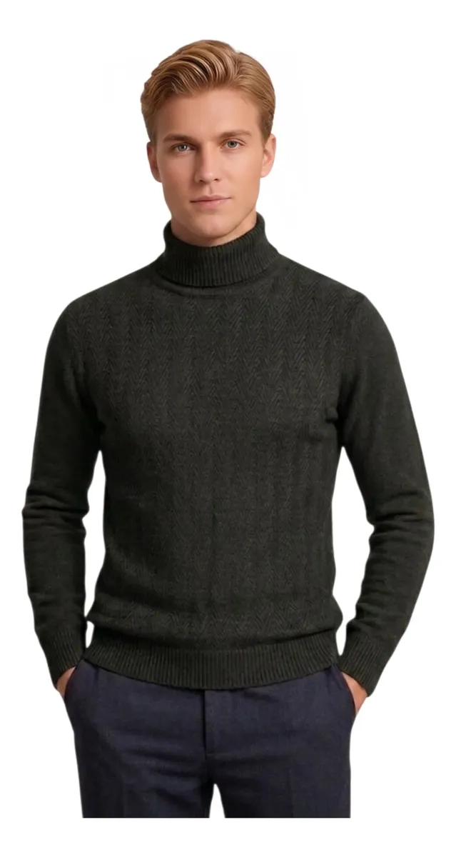 SWEATER TEJIDO HOMBRE CUELLO SUBIDO BEATLE 108 - 1