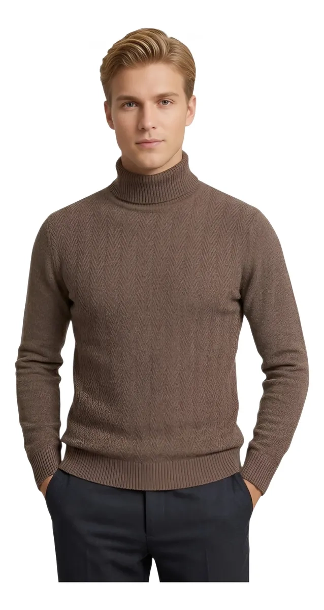 SWEATER TEJIDO HOMBRE CUELLO SUBIDO BEATLE 108 - 1