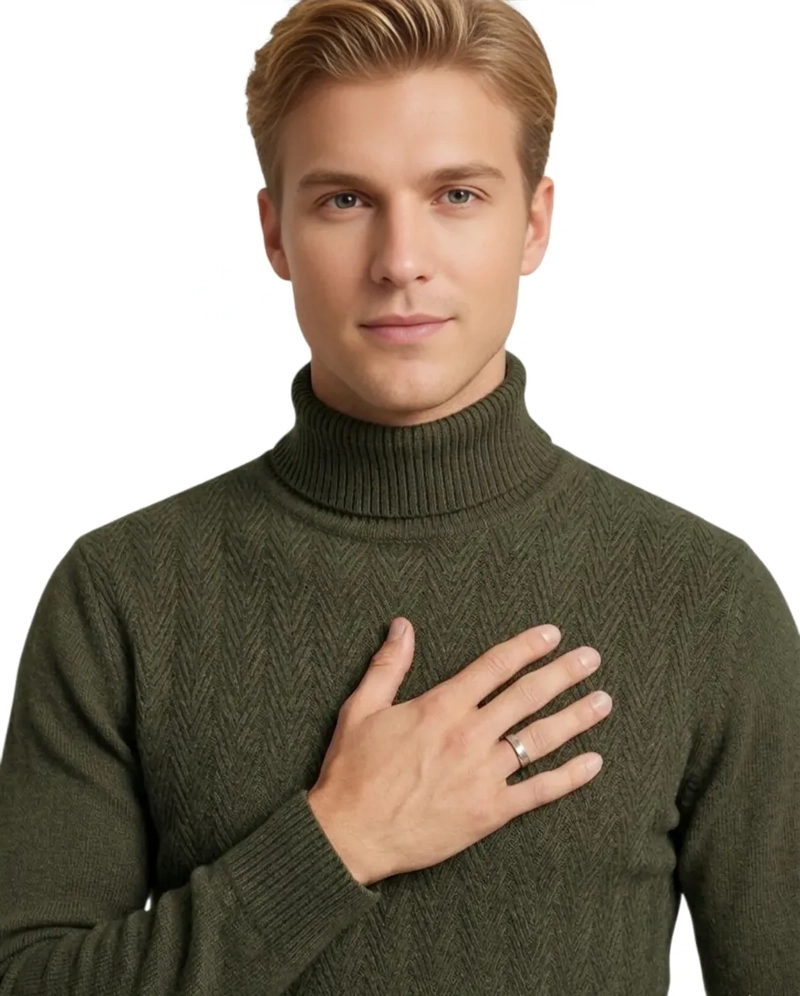 SWEATER TEJIDO HOMBRE CUELLO SUBIDO BEATLE 108 - 2