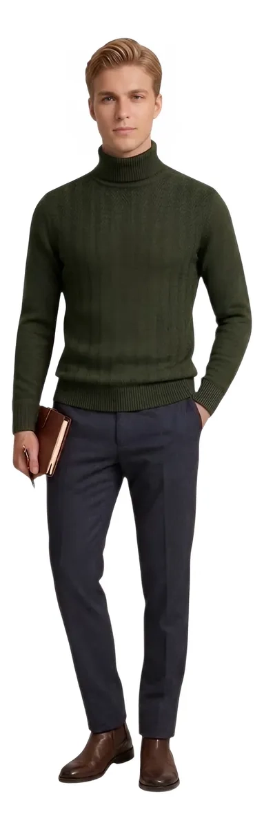 SWEATER TEJIDO HOMBRE CUELLO SUBIDO BEATLE 108 - 3
