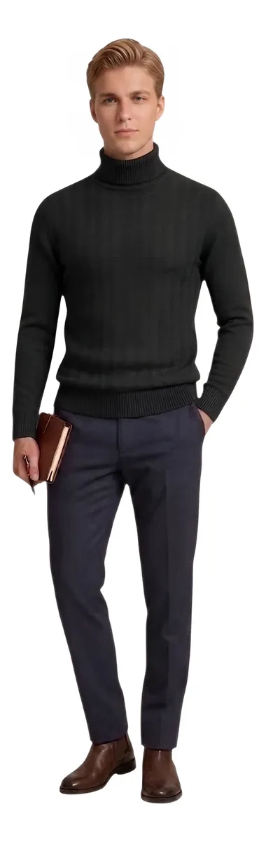SWEATER TEJIDO HOMBRE CUELLO SUBIDO BEATLE 108 - 3