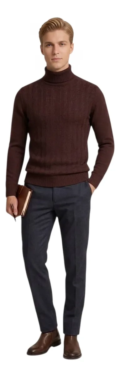 SWEATER TEJIDO HOMBRE CUELLO SUBIDO BEATLE 108 - 3
