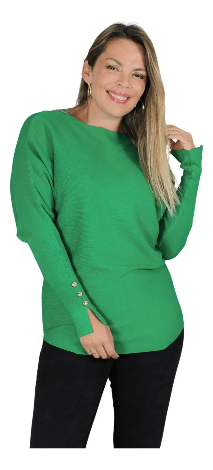 POLERA MANGA LARGA TEJIDO SWEATER HILO. COLORES 6020 - 1
