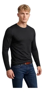 CAMISETA HOMBRE BAMBU MANGA LARGA SIN FORRO POLAR TERMICA 418 - 1