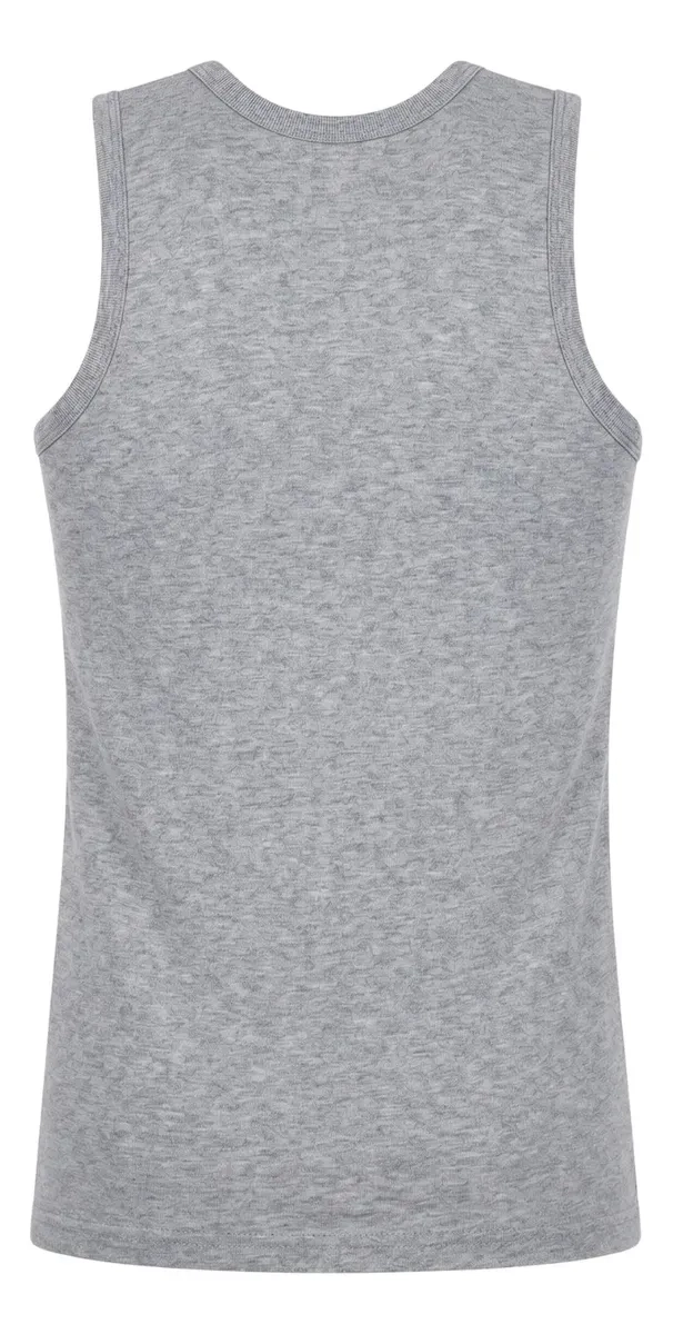 CAMISETA SIN MANGA ALGODON, NEGRA, GRIS, BLANCO. ADULTO 045 - 8