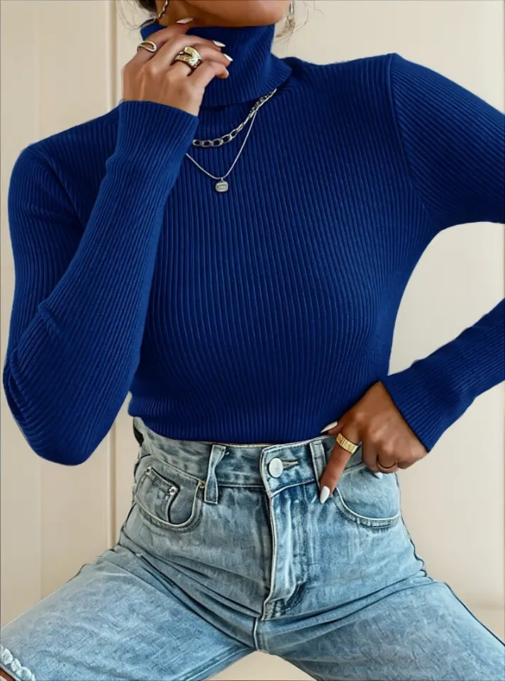 SWEATER BEATLE LANA MUJER CUELLO ALTO DOBLE OTOÑO INVIERNO T50 - 1