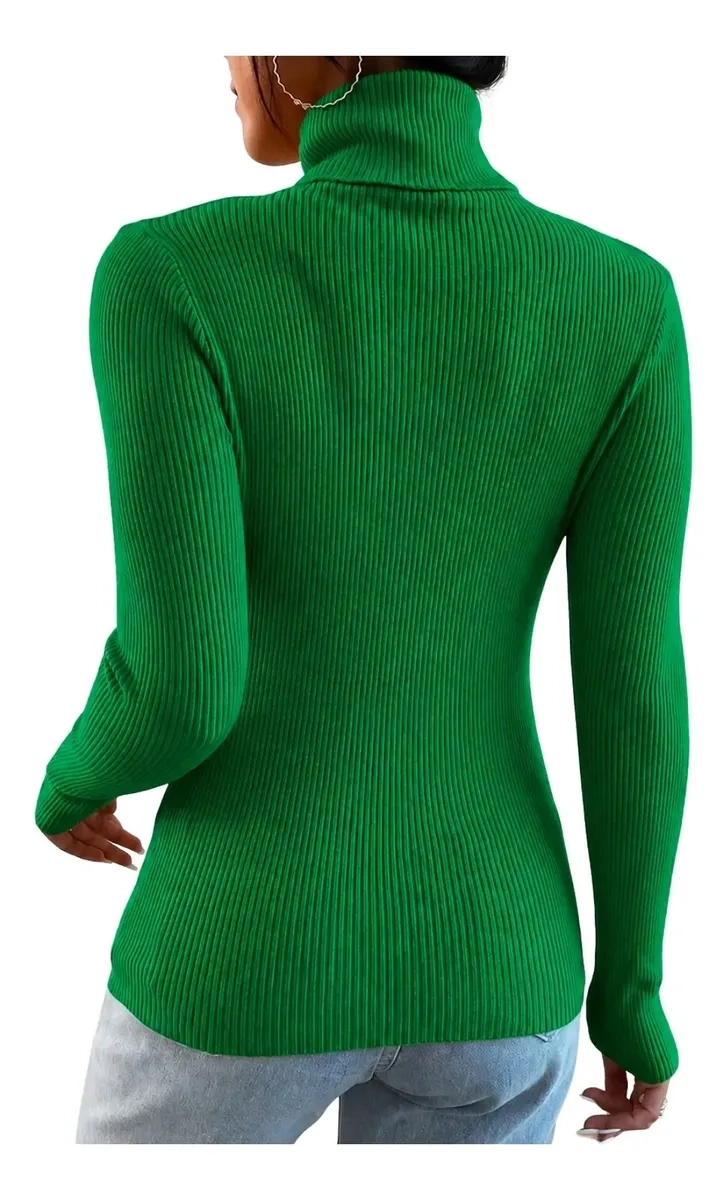 SWEATER BEATLE LANA MUJER CUELLO ALTO DOBLE OTOÑO INVIERNO T50 - 3