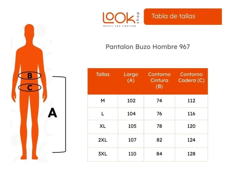 PANTALON BUZO ALGODON HOMBRE. JOGGER INVIERNO 662 - 8