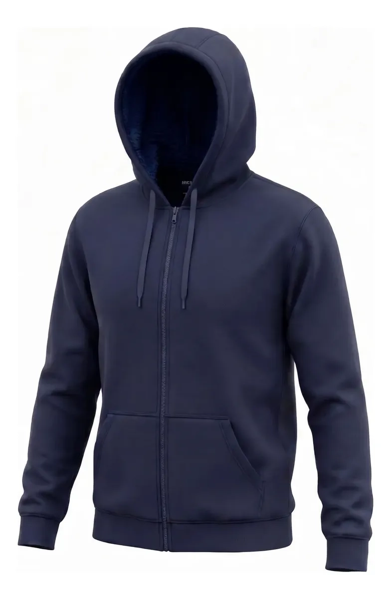 POLERON CANGURO HOMBRE COLORES. FORRO POLAR CAPUCHA. 807 - 4