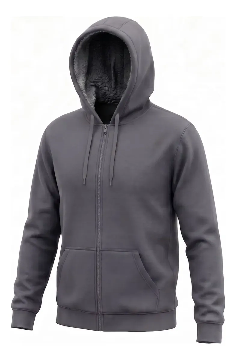 POLERON CANGURO HOMBRE COLORES. FORRO POLAR CAPUCHA. 807 - 4