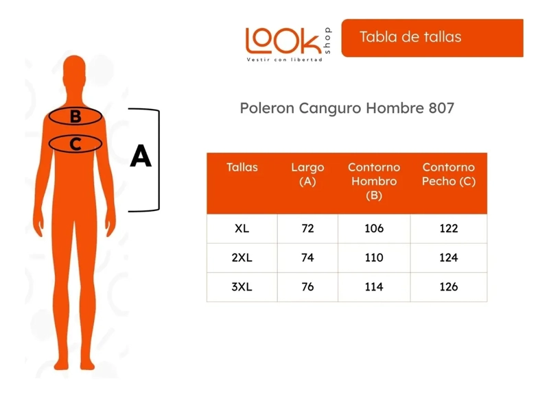 POLERON CANGURO HOMBRE COLORES. FORRO POLAR CAPUCHA. 807 - 6