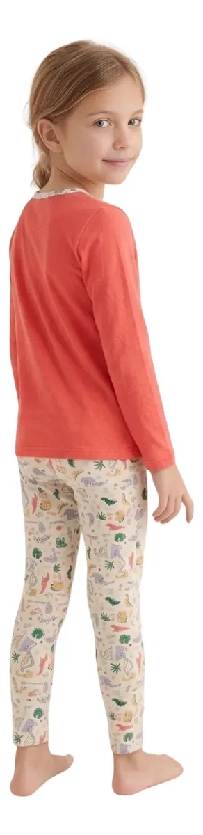 PIJAMA NIÑA VERANO MANGA LARGA DISEÑOS 404 - 3