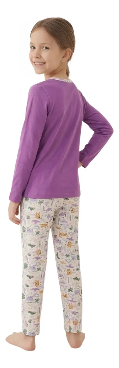 PIJAMA NIÑA VERANO MANGA LARGA DISEÑOS 404 - 3