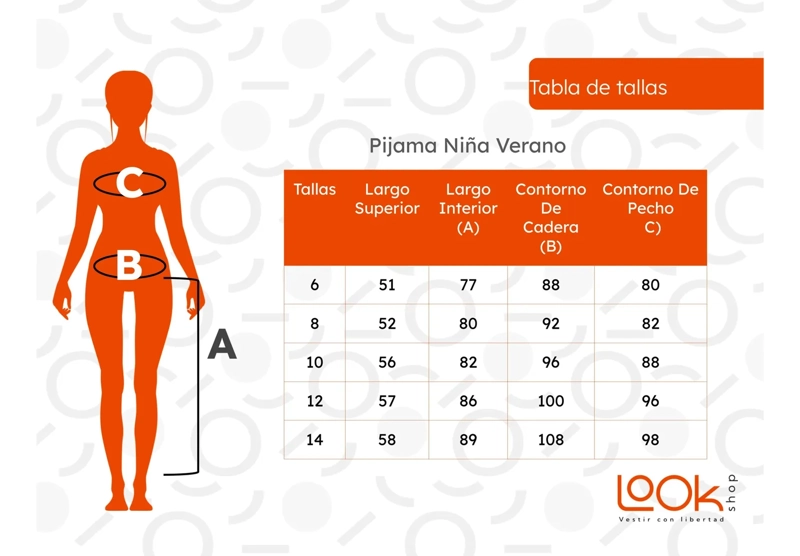 PIJAMA NIÑA VERANO MANGA LARGA DISEÑOS 404 - 6
