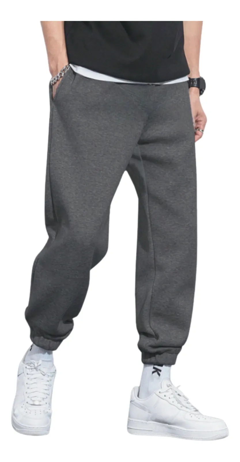 PANTALON BUZO HOMBRE ALGODON. JOGGER FIT DEPORTIVO 659 - 2