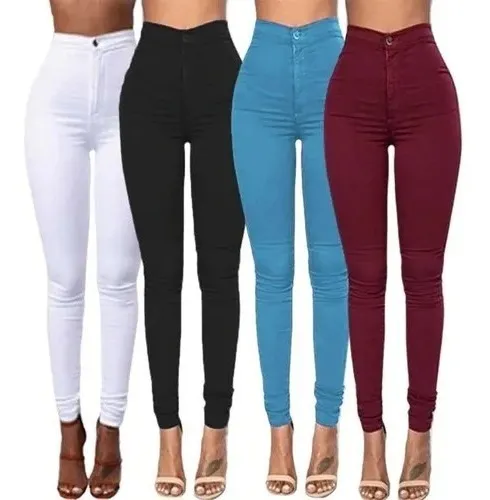 LEGGINS TELA JEANS PANTALON ELASTICADO CALZA LINDO CALCE 48 - 4
