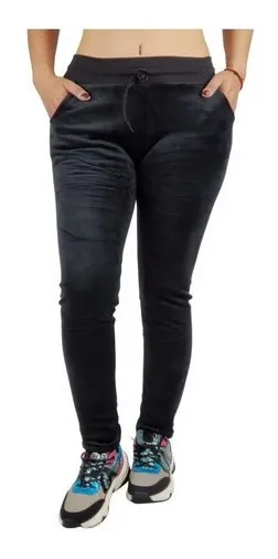 PANTALON BUZO MUJER. JOGGER INVIERNO FORRO POLAR M A XXL. OM 372 - 1