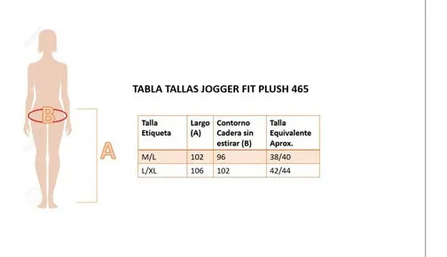 PANTALON BUZO MUJER. JOGGER INVIERNO FORRO POLAR M A XXL. OM 372 - 5