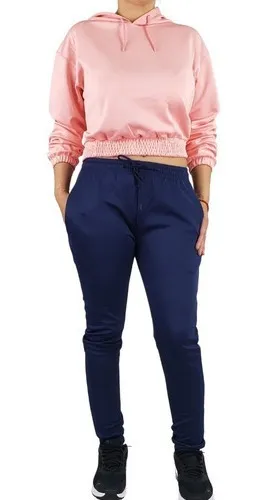 CONJUNTO DEPORTIVO MUJER ALGODON VERANO BUZO JOGGER POLERON MT12 - 1