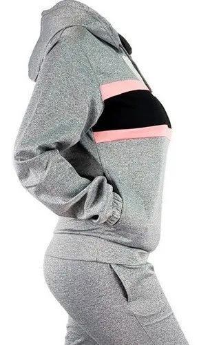 CONJUNTO DEPORTIVO MUJER ALGODON VERANO BUZO JOGGER POLERON MT12 - 4