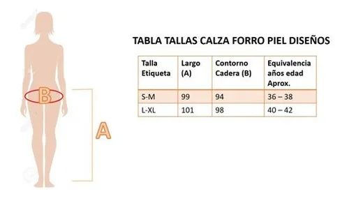 CALZA INVIERNO MUJER FORRO PIEL, ELASTICADAS, TIRO ALTO 102 - 5