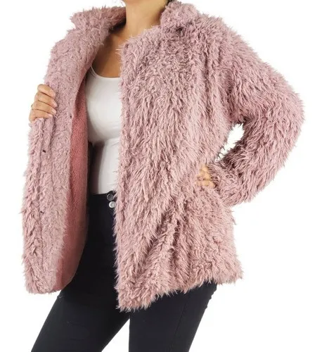 CHAQUETA DE MUJER CORDERITO PELUDO CALIDAD PREMIUM LARGO 24 - 3