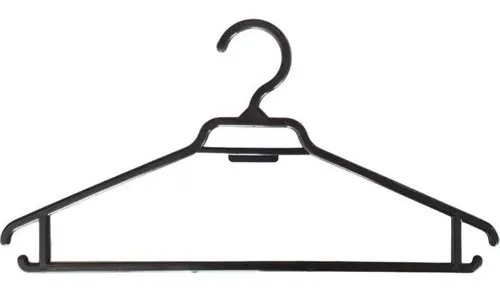 PACK 15 COLGADORES ROPA EN COLOR NEGRO PERCHA GANCHO ANTIDESLIZANTE - 2