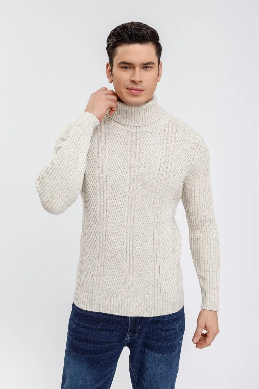 SWEATER LANA HOMBRE CUELLO SUBIDO BEATLE EXCELENTE CALIDAD 118 - 1