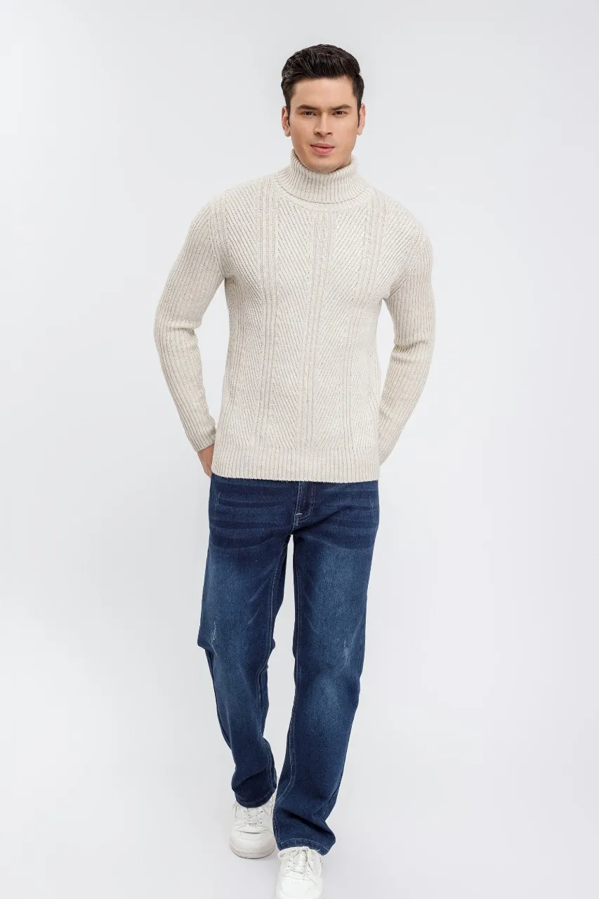 SWEATER LANA HOMBRE CUELLO SUBIDO BEATLE EXCELENTE CALIDAD 118 - 3