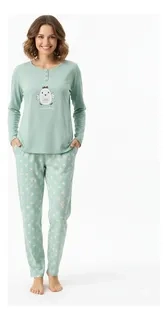 PACK 2 PIJAMA MUJER MANGA LARGA. PANTALON Y POLERA. OFERTA 420 - 4