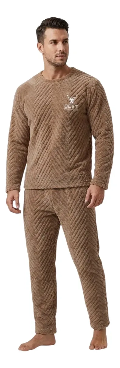 PIJAMA HOMBRE POLAR EXCELENTE CALIDAD, REGALO PARA PAPA 032 - 1