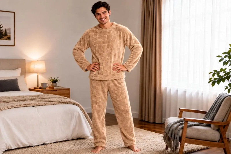 PIJAMA HOMBRE POLAR EXCELENTE CALIDAD. REGALO PARA PAPA 251 - 1