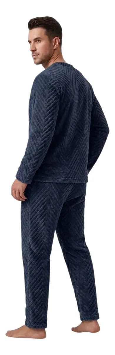 PIJAMA HOMBRE POLAR EXCELENTE CALIDAD, REGALO PARA PAPA 032 - 2
