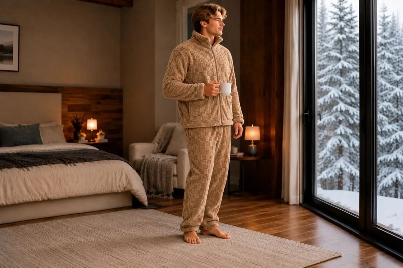 PIJAMA HOMBRE POLAR EXCELENTE CALIDAD. REGALO PARA PAPA 251 - 3