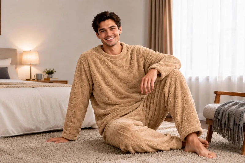 PIJAMA HOMBRE POLAR EXCELENTE CALIDAD. REGALO PARA PAPA 251 - 3