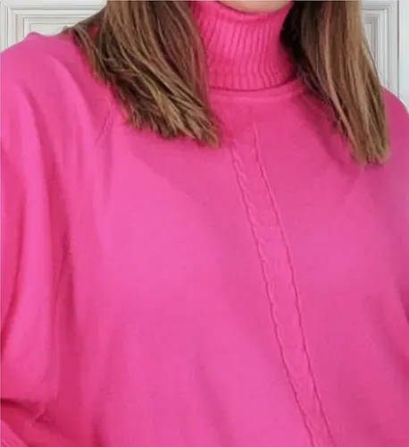 POLERA MANGA LARGA TEJIDA. SWEATER CUELLO ALTO HILO. COLORES 002 - 1