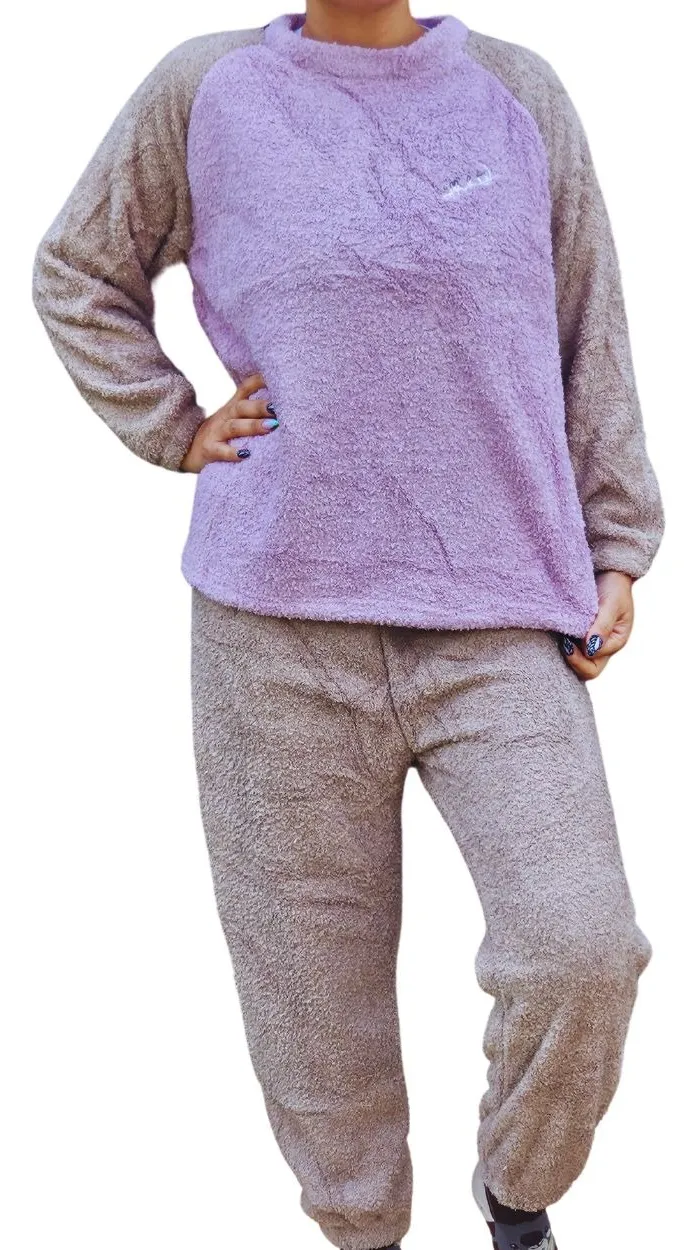 PIJAMA MUJER CORDERITO Y POLAR, CALIDAD PREMIUM INVIERNO 697 - 1