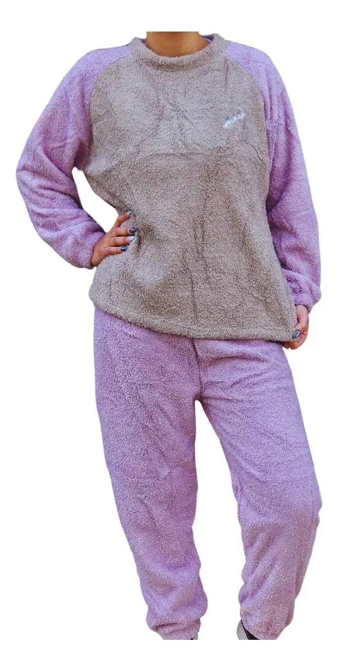 PIJAMA MUJER CORDERITO Y POLAR, CALIDAD PREMIUM INVIERNO 697 - 1