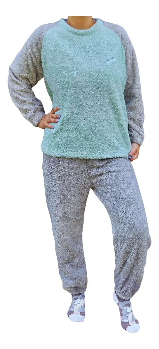 PIJAMA MUJER CORDERITO Y POLAR, CALIDAD PREMIUM INVIERNO 697 - 1